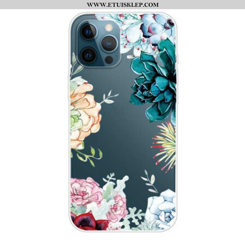 Etui do iPhone 13 Pro Akwarela Kwiaty Top